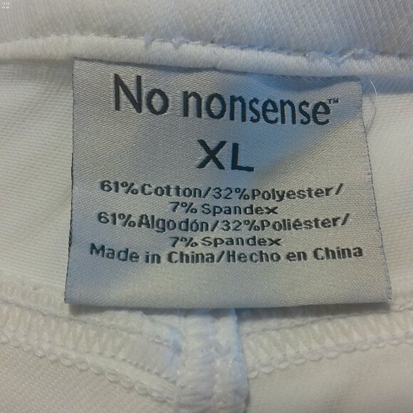 NO NONSENCE Cropped White Legging XL - Picture 3 of 4